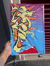 Original Graffiti Artwork Metal Sign MR. Wildstyle Painting Letter Art Urban Tag, used for sale  Shipping to South Africa