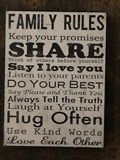 Family rules print for sale  El Centro