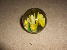 Paperweight glass yellow for sale  DURHAM