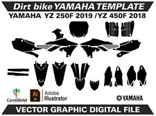 YAMAHA YZ 250F 2019, YZ 450F 2018 Template Vector Format Ai CDR EPS M54 for sale  Shipping to South Africa