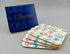 VTG American Pennyroyal TEA TIME Quality Drink Coasters Set of 4 w/Box 1995 EUC for sale  Shipping to South Africa