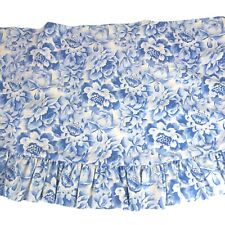 Used, Laura Ashley Blue Roses Valance Window Scalloped Ruffle 102" Long Vintage  for sale  Shipping to South Africa