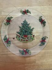 Used, Pfaltzgraff CHRISTMAS HERITAGE Tree Glass Serving Plate 13” for sale  Timberlake