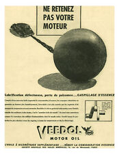 Publicité ancienne veedol d'occasion  France