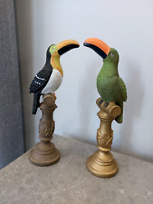 Dos figuras de la colección de pájaros tucán decoración de pájaros segunda mano  Embacar hacia Argentina