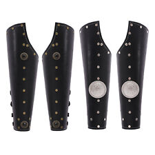 1Pairs Medieval Steam Punk Lace-up PU Leather Armguard Arm Protector Gauntlets, used for sale  Shipping to South Africa