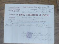 1898invoice jas thirsk for sale  YORK