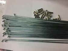 Steel Spokes&nipple 36 pice set;  Silver 60 trough 268mm.12G(2.6mm).J Bend for sale  Shipping to South Africa