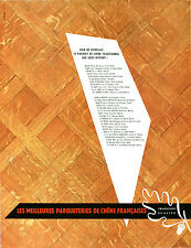Publicité ancienne parquet chêne français 1956 issue de magazine, occasion d'occasion  France