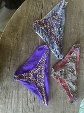 MAAJI bikini bottoms- Lot of 3- REVERSIBLE! Sz. M L.  purple for sale  Shipping to South Africa