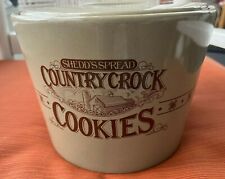 Shedd's Spread Country Crock Cookies Advertising Porcelain Cookie Jar 1990 for sale  Burlington