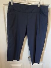 Signature Slimming by CJ Banks 14W Capri Pants Navy Blue  for sale  Shipping to South Africa