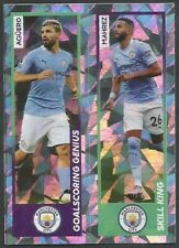 PANINI 2021 FOOTBALL PREMIER LEAGUE- #409-A-B-MANCHESTER CITY-AGÜERO/MAHRAZ segunda mano  Embacar hacia Argentina