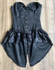 Women's After Dark by Eurotique Black Lace  Up Corset Waist Trainer Top Sz XL for sale  Shipping to South Africa