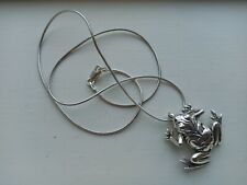 frog silver sterling pendant for sale  Union Mills