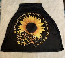 Car Seat Covers for Baby Girls, Sunflower & Butterfly , Black, Stretchy Canopy. for sale  Shipping to South Africa