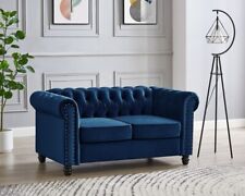 Chesterfield seater blue for sale  SHOTTS