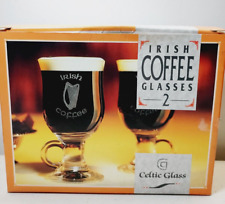 Conjunto de 2 copos de café irlandeses de vidro celta produto da Irlanda comprar usado  Enviando para Brazil