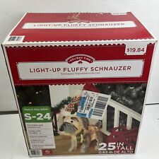 Used, Holiday Light-Up Fluffy Schnauzer Dog Christmas Home Lawn Decoration 25” for sale  Rancho Cucamonga