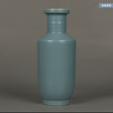 Usado, Vaso de madeira esmalte azul celeste marca kangxi porcelana antiga dinastia Qing 10,7" China comprar usado  Enviando para Brazil