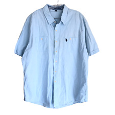 Camisa polo masculina Assn azul XXL 100% algodão manga curta logotipo bordado EUA comprar usado  Enviando para Brazil
