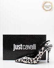 Used, RRP€360 JUST CAVALLI Slingback Shoes US11 UK8 EU41 Leopard Print Made in Italy for sale  Shipping to South Africa