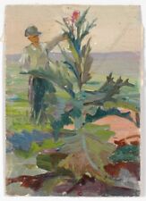 Usado, Pintura a óleo "Agronomist" de Elena Yanchak (1918-2006), década de 1950 (1) comprar usado  Enviando para Brazil