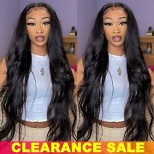 Peruvian Body Wave 13x4x1 HD Human Hair Lace Frontal Wigs Brazilian Wavy Wigs, used for sale  Shipping to South Africa