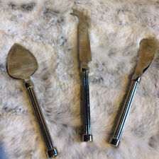 3pc.cheese knifes ribbed for sale  West Springfield