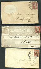 1861 Eua Grande Coleção De Corte Antiga Rara Square Carimbo & Envelope, Máquina De Costura, usado comprar usado  Enviando para Brazil