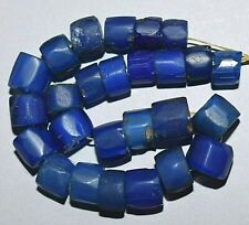 Antique European Russian Blue Czech Bohemian Faceted Glass Beads African Trade, used for sale  Shipping to Canada