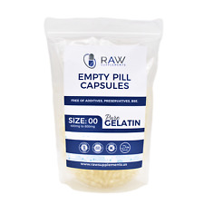 Empty Gelatin Clear Pill Capsules Size 00 Certified Kosher Gluten Free Gel Caps for sale  Shipping to South Africa