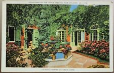 Courtyard Of The Little Theatre, New Orleans, LA 1937 Vintage for sale  Shipping to South Africa