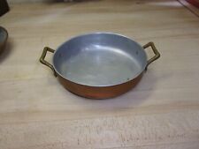 Vintage Copper Sauce Pan 6" Tinned Double Brass Handles FREE SHIPPING for sale  Shipping to South Africa
