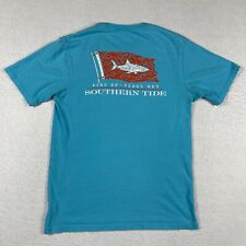 Camisa Southern Tide Adulto Pequena Azul Skipjack Bolso Camiseta Barbatanas Tubarão Bandeiras para Fora comprar usado  Enviando para Brazil