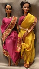 Lalki Mattel ze świata Barbie w Indiach różowo-żółte sari partia 9910 i 14451 na sprzedaż  Wysyłka do Poland