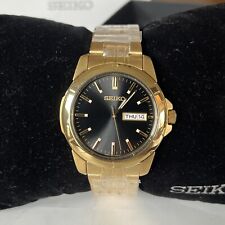 Relógio masculino SEIKO quartzo tom dourado ESSENTIALS aço inoxidável SUR358 MSRP: US$ 265, usado comprar usado  Enviando para Brazil
