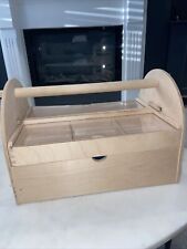 ikea Lustigt wooden kids craft pen storage box Crafts Storage Caddy Wood for sale  NEWARK
