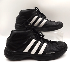 Usado, Zapatos de baloncesto vintage 2004 modelo profesional adidas negros blancos EE. UU. 11,5 Reino Unido 11 segunda mano  Embacar hacia Argentina