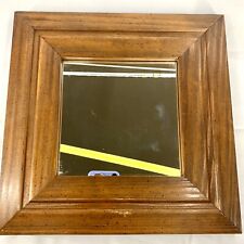 Vintage Mirror Solid Wood Square Frame 11.5" HOMCO MCM retro Or Hang Diamond Way for sale  Shipping to South Africa