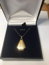 Stunning Vintage London 1977 Solid 9ct Gold Kite Shaped Locket On 23in Chain for sale  RHYL