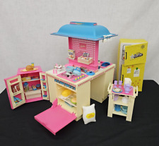 VTG 1984 Barbie Dream Kitchen Set Refrigerator Stove Dishwasher 9119 Food Extras, used for sale  Shipping to South Africa