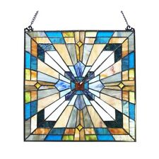 Usado, Vitral estilo Tiffany 20"x20" painel de janela Mission Delight comprar usado  Enviando para Brazil