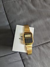 Reloj digital Casio vintage CA-500WEG-1A dorado de acero inoxidable calculadora para hombre segunda mano  Embacar hacia Argentina