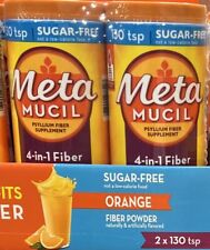 Producto de polvo suave sin azúcar Metamucil naranja, 2 piezas/130 cucharaditas - [A granel, usado segunda mano  Embacar hacia Argentina