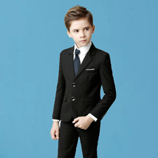 Fantasia de performance terno preto formal infantil masculino vestido de noiva terno de aniversário, usado comprar usado  Enviando para Brazil