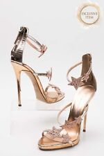 RRP€935 GIUSEPPE ZANOTTI Leather Sandals US10 UK7 EU40 Stars Made in Italy for sale  Shipping to South Africa