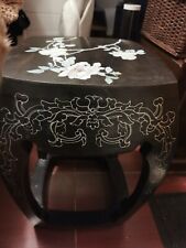 Chiński antyczny stołek taboret stolik vintage, wykonany metodą laki, używany na sprzedaż  PL