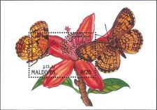 Maldive 1991 farfalle usato  Italia