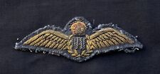 WW2 RAF Royal Air Force Pilots Wings Bullion Cloth Badge for sale  PRENTON